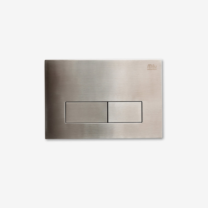 Milu Ultraslim Flush Plate, Brushed Stainless Steel (Nickel)