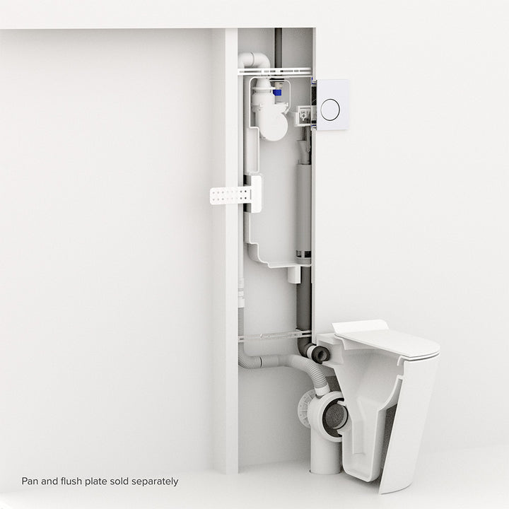 Odourless by Expella with Geberit Sigma 8 In-wall Cistern for Floor Mount Pans