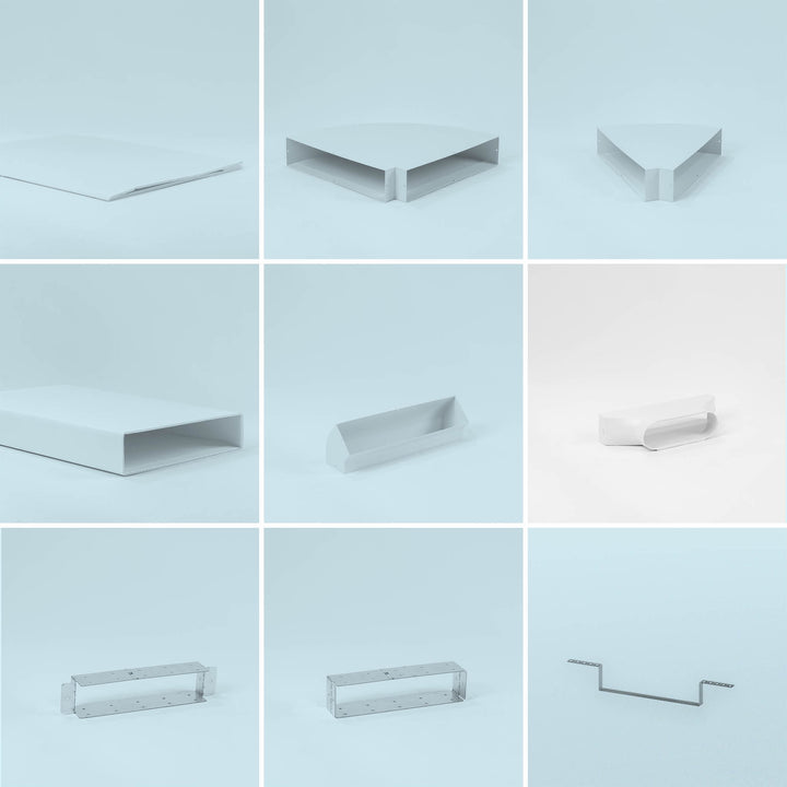 Coreduct, Rectangle to Round (150mm oval) Adaptor