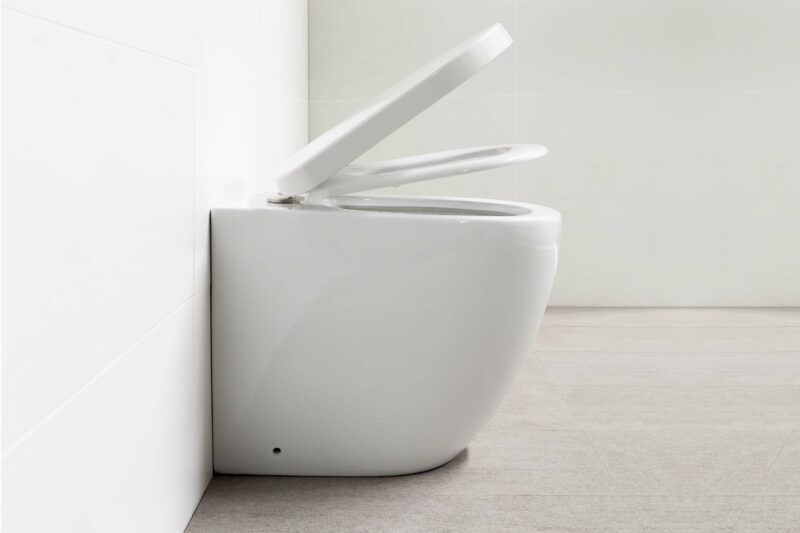 Milu Odourless Classico In-wall toilet with the Premium Round Thick Seat fitted